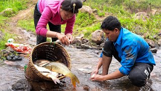 Harvesting Fish Processing Smoked Fish and Bringing It to the Market for Sale  Family Farm [upl. by Alikat345]