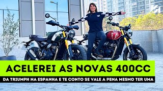 Surpreendente Acelerei as novas 400cc da Triumph Speed 400 e Scrambler 400 X  KS1951 [upl. by Ingles]