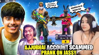 ajjubhai v badge id scam prank on jassy gamer😱 she kick me😡 Garena free fire [upl. by Heall]