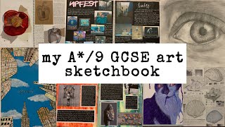 GCSE Art A9 Sketchbook Tour  How I got an A9 in GCSE Art 🎨 [upl. by Ylicec]