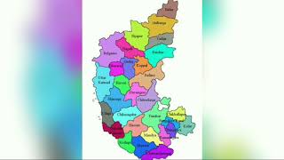 Karnataka 29 district and map [upl. by Nagem]