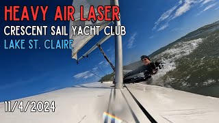 Heavy Air Laser  Dinghy Sailing 1132024 [upl. by Mongeau]