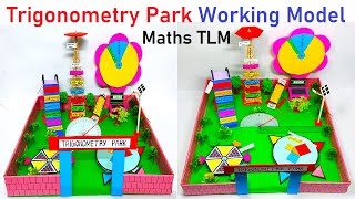 trigonometry park working model  maths project  tlm  simple and easy steps  diy  craftpiller [upl. by Ridley]