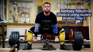 Aleksey Nikulin Sheikos online student Workout Day 2 [upl. by Nosrettap850]