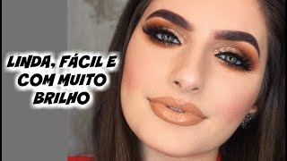 TUTORIAL PARA MADRINHAS SE MAQUIAREM EM CASA  Por Tainara Reis [upl. by Ahsinit]