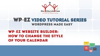 WPEZ Website Builder Calendar  How to Change the Style of Your Calendar [upl. by Cates550]