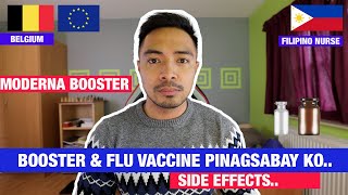 SYMPTOMS NA NARAMDAMAN KO AFTER GETTING MY BOOSTER AND FLU VACCINE MODERNA BOOSTER SHOT [upl. by Haakon]