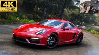 PORSCHE CAYMAN GTS 2015  Forza Horizon 5  Steering Wheel Gameplay [upl. by Bean]