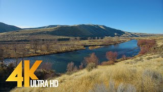 Yakima Canyon River  4K Relaxation Video with River Views and Water Sounds  Eastern Washington WA [upl. by Aleetha186]