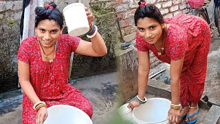 Bathing vlog today  Desi house wife open bath  full watch this video  village life vlog [upl. by Ahsiuqet]