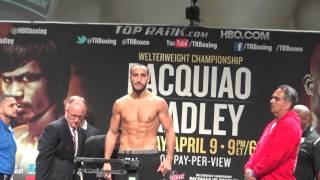 Alex Gvozdyk vs najib mohamadi weigh in and faceoff EsNews Boxing [upl. by Annaohj]