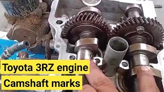 Toyota 3RZ engine camshaft timing marks  Asad info plug [upl. by Anaerol944]