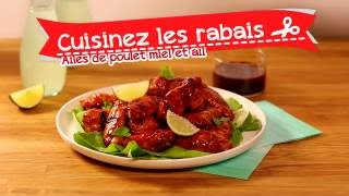 Cuisinez les rabais  recette rapide dailes de poulet miel et ail [upl. by Anerb]