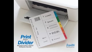 Tutorial Print Cetak Divider Menggunakan Bantex Digital Template [upl. by Sivatco156]