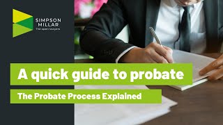 What is Probate The Probate Process Explained [upl. by Fidelity]