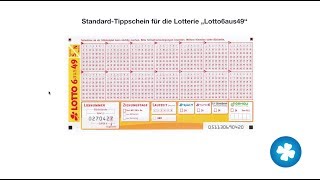 Lotto spielen  wie Du einen Lottoschein richtig ausfüllst [upl. by Warga]