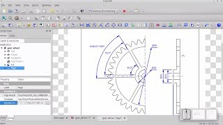 Freecad course – drawing dimensioning example gear wheel [upl. by Vaughn]