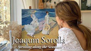 Painting a Master copy of Joaquín Sorolla 🌞  Oil painting  Relaxing art vlog [upl. by Eigger]