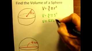 Calculate the Volume of a Sphere [upl. by Naoma]