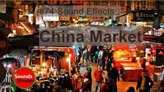 74 Marketplace White Noise 1 HourChinese Market Sounds EffectChinese speaking Sound Effect [upl. by Ahsitel142]