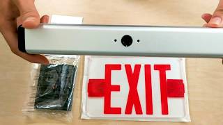 ELRTR Edge Lit LED Exit Sign  Modern Design Exit Sign [upl. by Aizirtap]