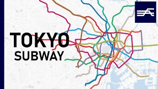 Evolution of the Tokyo Subway 19272021 geographic map [upl. by Kirrad]