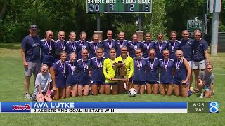 MHSAA girls soccer Unity Christian wins state championship [upl. by Ahseirej157]