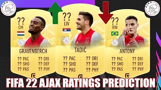 FIFA 22  AJAX AMSTERDAM RATINGS PREDICTION  FT TADIC GRAVENBERCH ANTONY [upl. by Karlik805]