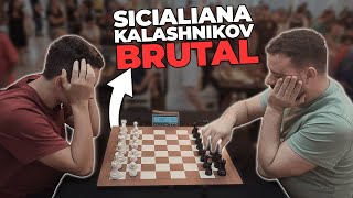 JUEGO la SICILIANA KALASHNIKOV contra MAESTRO FIDE BRASILEÑO DESENLACE BRUTAL🔥 [upl. by Oneg872]