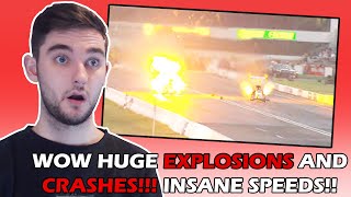 British Guys First Time Reaction to NHRA Crashes amp Engine Explosions [upl. by Nwaf238]