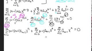 Power Series Solution of a Differential Equation Example [upl. by Anaillil]