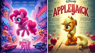 My Little Pony Characters In AI Disney Pixar Movie Poster amp their Favorite Drinks amp other favorites [upl. by Yc]