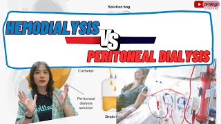 HEMODIALYSIS VS PERITONEAL DIALYSIS education kidneydisease hemodialysis nephrology CAPD [upl. by Thorlie]