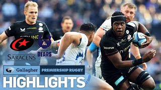 Saracens v Bristol Bears  HIGHLIGHTS  Thriller at Spurs Stadium  Gallagher Premiership 202122 [upl. by Amirak]