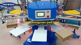 4 color non woven bag screen printing machine paper kraft bag tshirts screen printer serigraphy [upl. by Lorette]