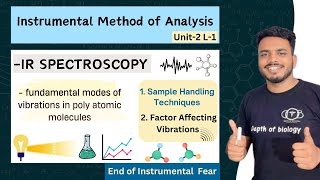 IR Spectroscopy  fundamental modes of vibration poly atomic molecule  factors affecting vibration [upl. by Licko]