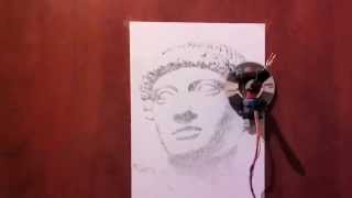 V Plotter DrawBot  Time lapse example [upl. by Aizti]