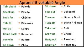 Ann aprann Pale Anglè ak Ann Pale Anglè kou Anglè ak Vokabilè Anglè  kou Anglais  Vokabilè Anglais [upl. by Raynard]