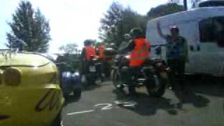 A BORD DU SIDECAR DE LA HARLEY DAVIDSON LORS DU JUMBO RUN DES ARDENNES 2010MP4 [upl. by Izak]