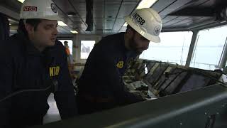 NTSB BRoll  Hazardous Material Investigators and Engineers Aboard the Cargo Ship Dali [upl. by Glass]