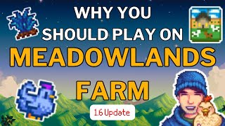 Why you should play on Meadowlands farm in Stardew Valley 16 Update [upl. by Aihsatal515]