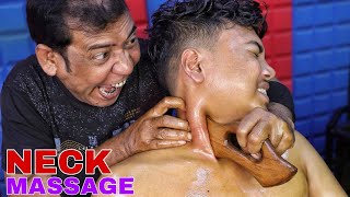 Aggressive Neck amp Shoulder Massage by Asim Barber  Neck Joint Cracking  Head Massage  ASMR [upl. by Nuaj]