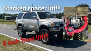 How to install and stack spacer lift on 3rd gen 4runner [upl. by Bores40]