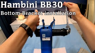 Hambini BB30 Bottom Bracket installation [upl. by Etnovad]