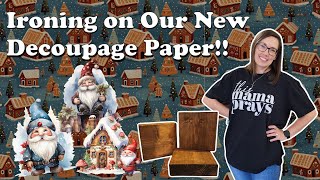 Christmas Decor Block Sitters with New Christmas Decoupage Papers [upl. by Akeem]