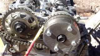 How to assemble engine VVTi Toyota Part 30 Timing chain setup and installation [upl. by Ahseim258]