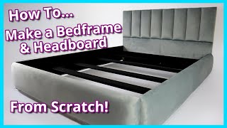 HOW TO MAKE YOUR OWN BED FRAME AND HEADBOARD FROM SCRATCH  FaceliftInteriors [upl. by Tseng]