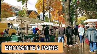 Paris France 🇫🇷 FLEA MARKET🪞Street shopping VLOG💰 ANTIQUE old things🏺 MARCHÉ aux PUCES🪑Thrifting 4K [upl. by Kcinomod]