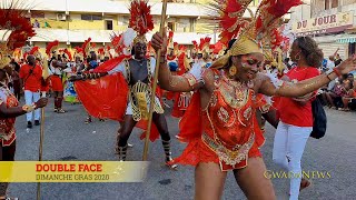 DOUBLE FACE DIMANCHE GRAS 2020 à Pointe à Pitre GwadaNews  CARNAVAL2020 [upl. by Renmus222]