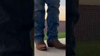 Tecovas “The Garrett” Gravel Suede and Boot Stacking starched jeans westernwear tecovas [upl. by Ydeh]